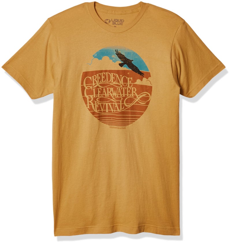 Liquid Blue unisex adult Creedence Clearwater Revival Green River T-shirt T Shirt, Mustard, XX-Large US - Image 1